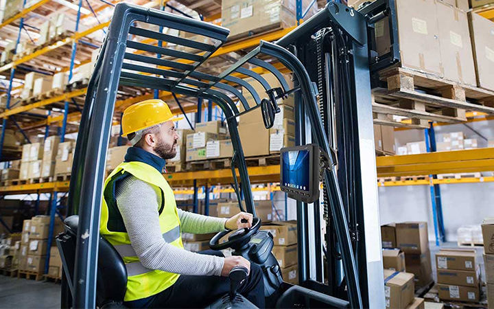 車載平板電腦倉(cāng)庫(kù)叉車應(yīng)用